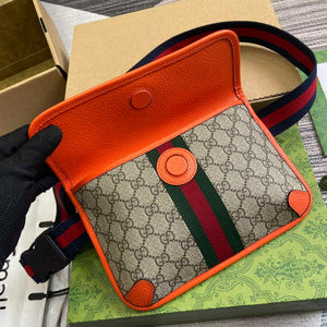 Gucci 752597 Ophidia GG Small Belt Bag Orange - Default Title - View 8