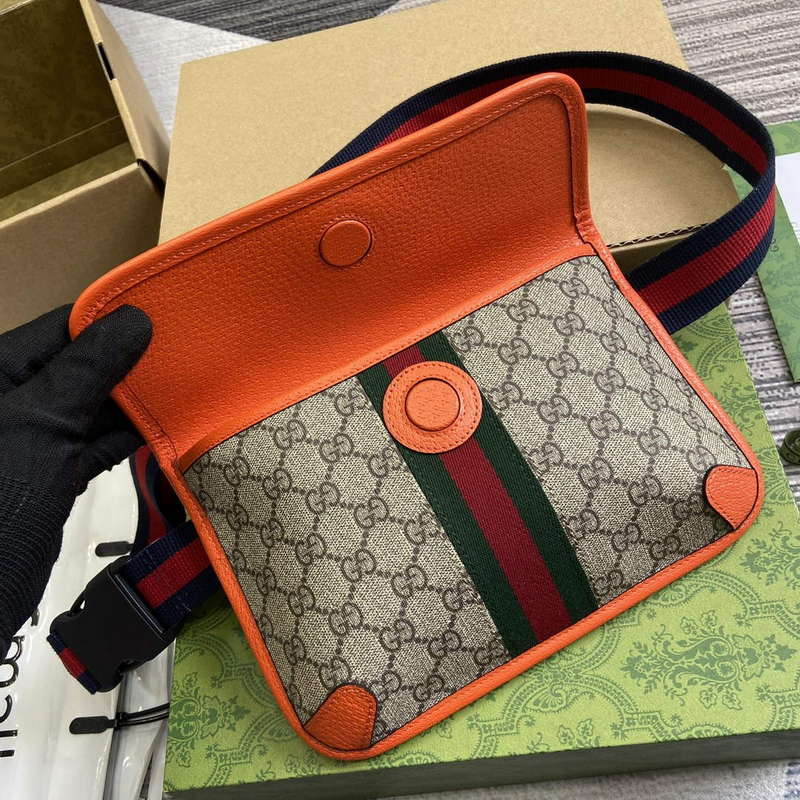 Gucci 752597 Ophidia GG Small Belt Bag Orange - Default Title - View 8