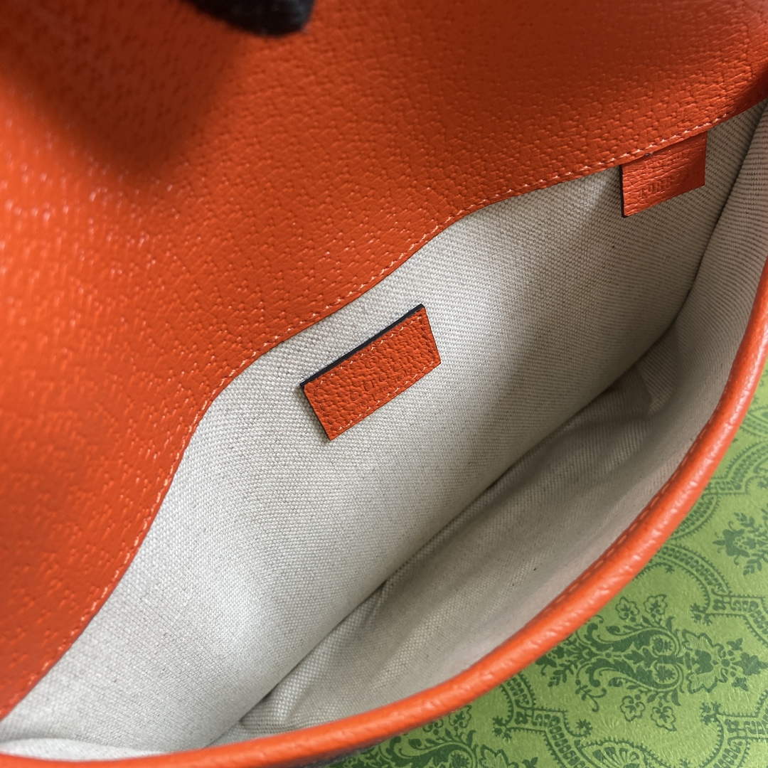 Gucci 752597 Ophidia GG Small Belt Bag Orange - Default Title - View 9
