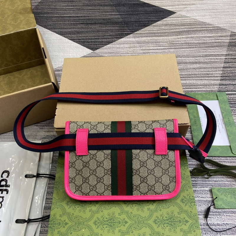 Gucci 752597 Ophidia GG Small Belt Bag Rose red