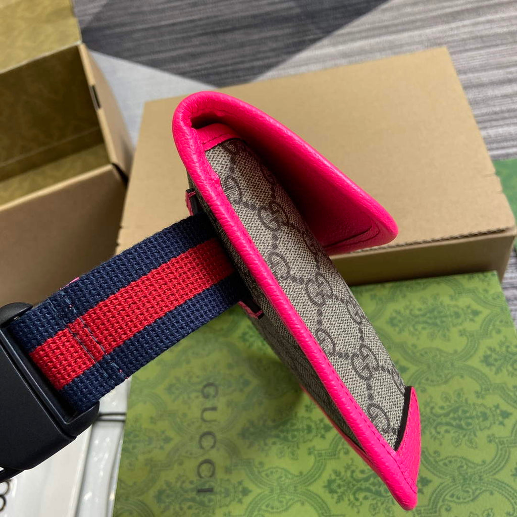 Gucci 752597 Ophidia GG Small Belt Bag Rose red