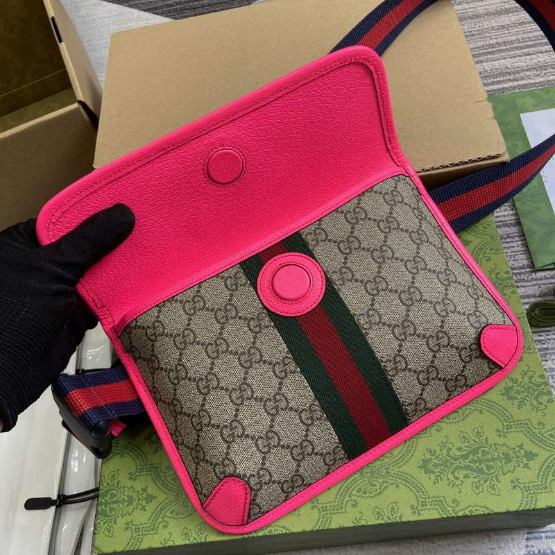 Gucci 752597 Ophidia GG Small Belt Bag Rose red - Default Title - View 7