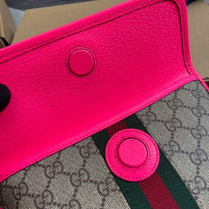Gucci 752597 Ophidia GG Small Belt Bag Rose red - Default Title - View 8