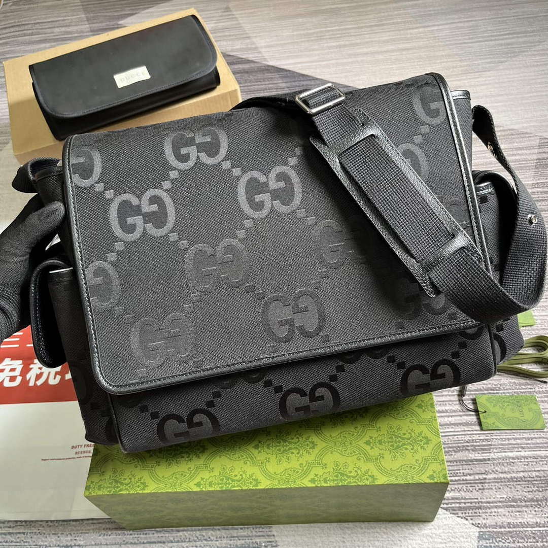 Gucci 756726 Jumbo GG Baby Changing Bag Black - Default Title - View 4
