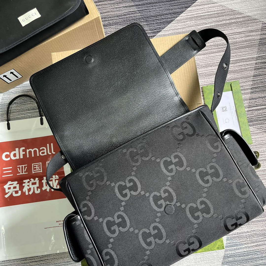 Gucci 756726 Jumbo GG Baby Changing Bag Black