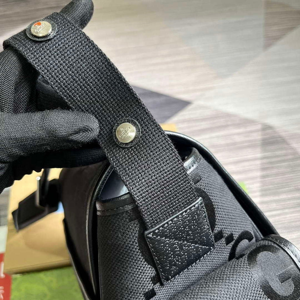 Gucci 756726 Jumbo GG Baby Changing Bag Black