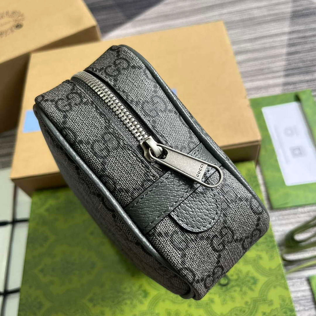 Gucci 760019 Ophidia GG Toiletry Case Bag Grey