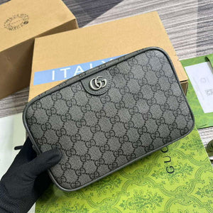 Gucci 760019 Ophidia GG Toiletry Case Bag Grey - Default Title - View 4