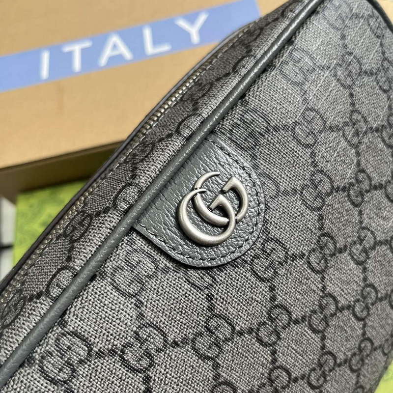 Gucci 760019 Ophidia GG Toiletry Case Bag Grey - Default Title - View 5