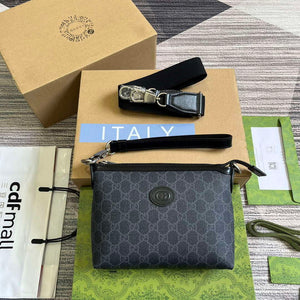 Gucci 760021 Messenger Bag With Interlocking G Black - Default Title - View 1