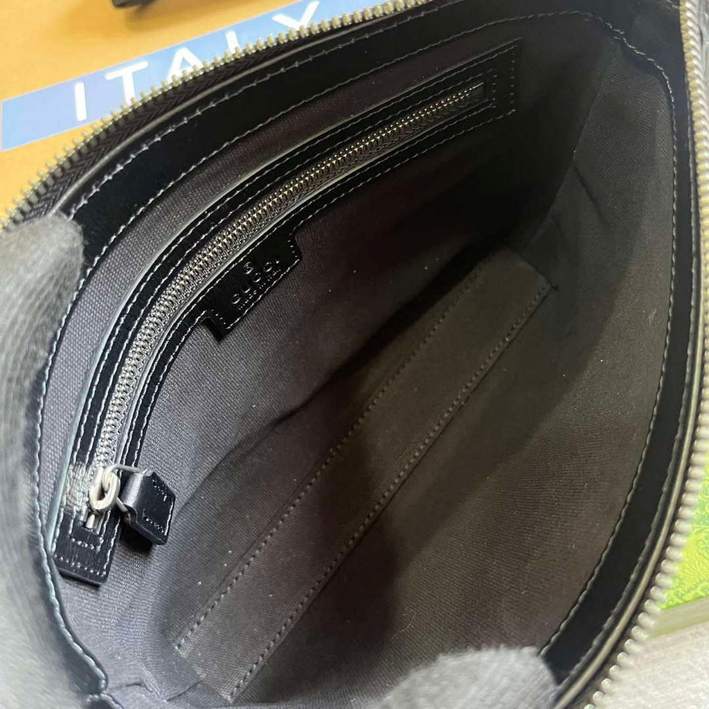 Gucci 760021 Messenger Bag With Interlocking G Black