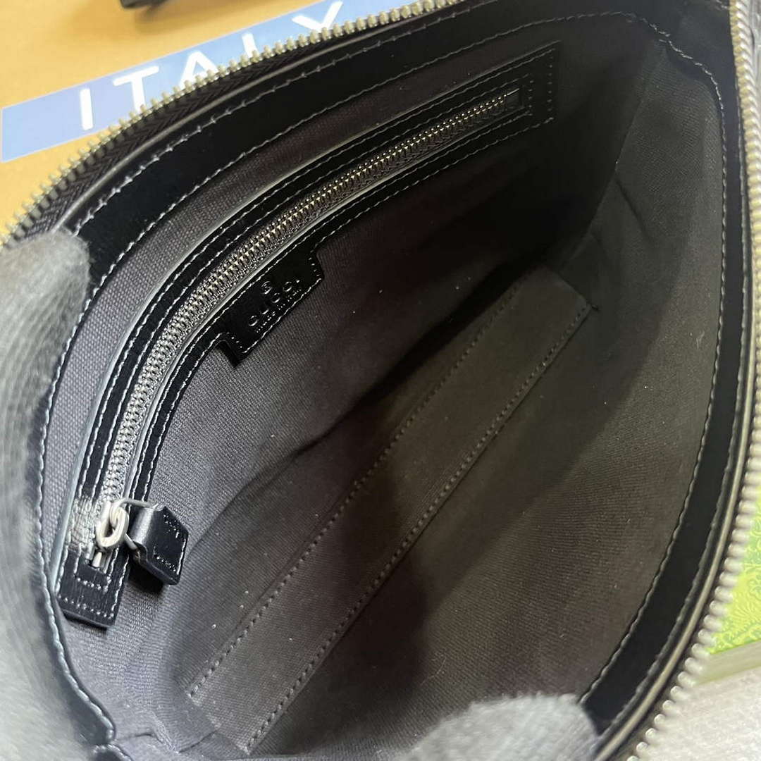 Gucci 760021 Messenger Bag With Interlocking G Black