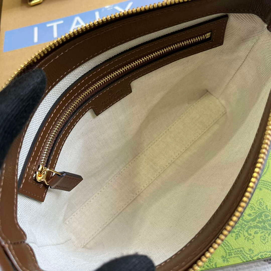 Gucci 760021 Messenger Bag With Interlocking G Brown