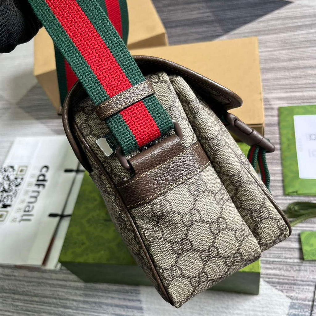 Gucci 760123 GG Messenger Bag Bronw