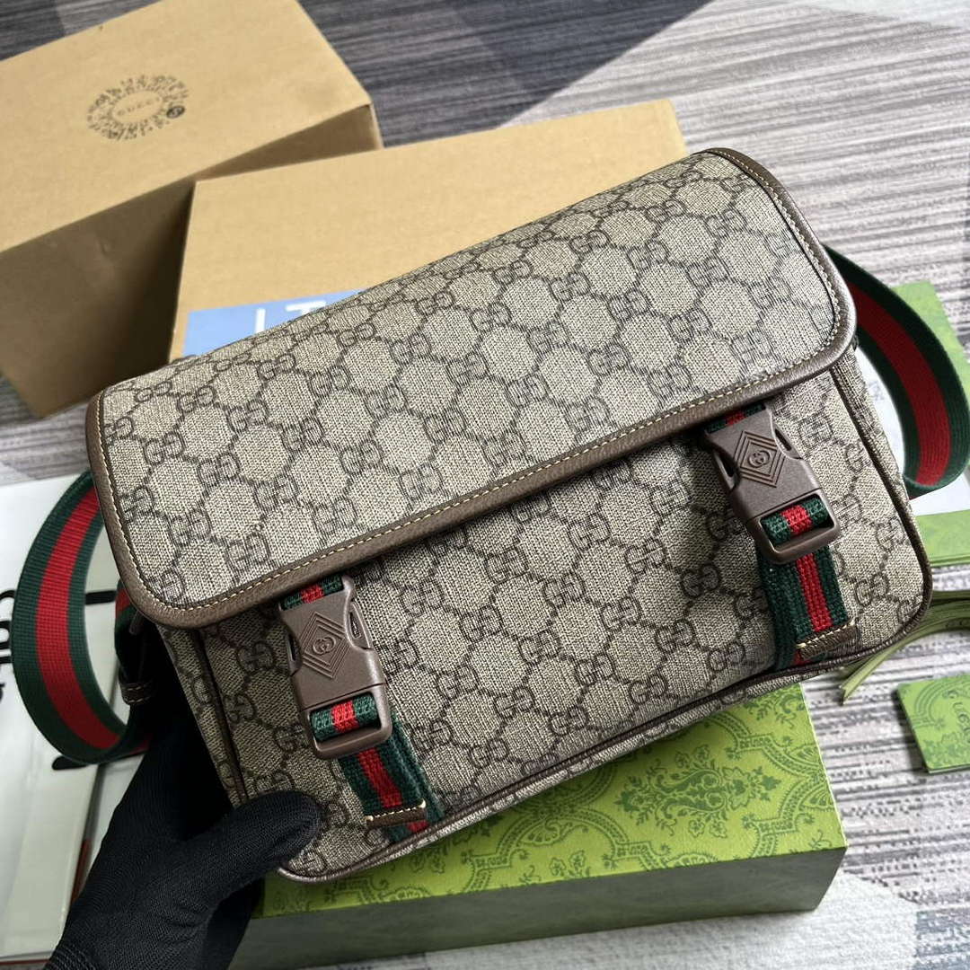 Gucci 760123 GG Messenger Bag Bronw - Default Title - View 5