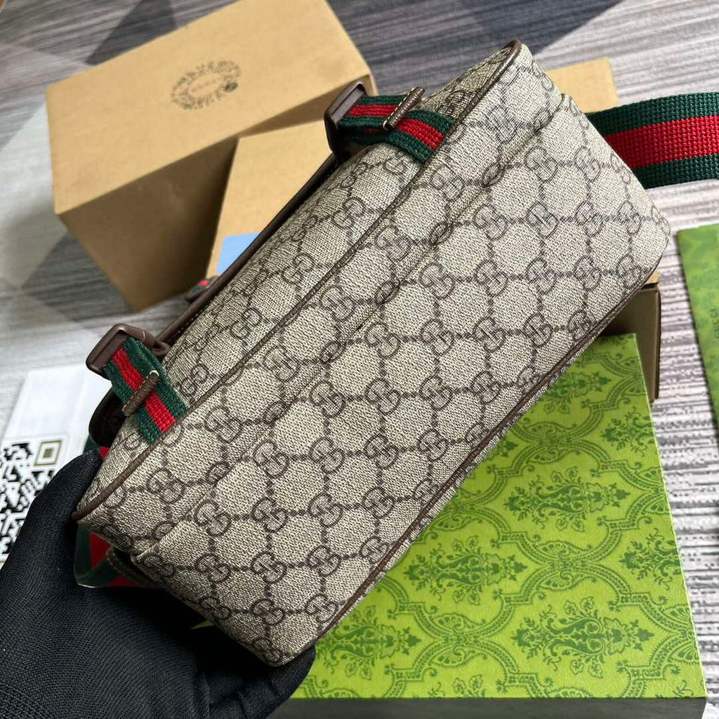 Gucci 760123 GG Messenger Bag Bronw