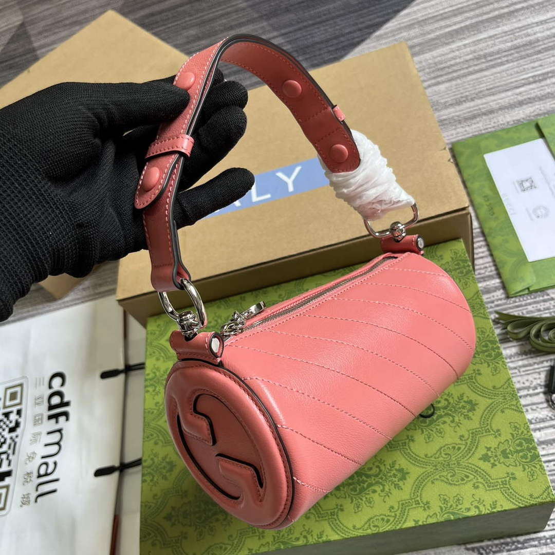 Gucci 760170 Gucci Blondie Mini Shoulder Bag Pink - Default Title - View 8