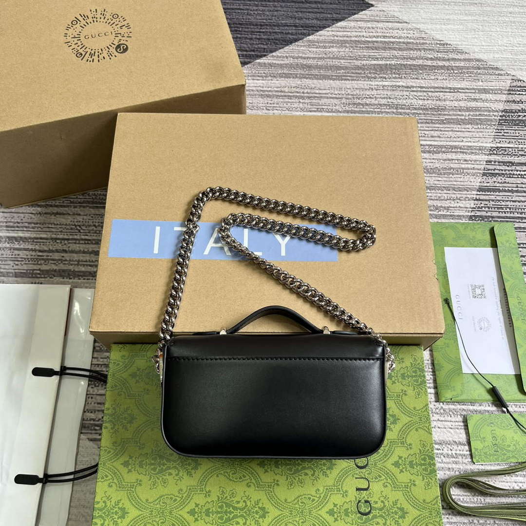 Gucci 760194 Petite GG Super Mini Bag Black - Default Title - View 2