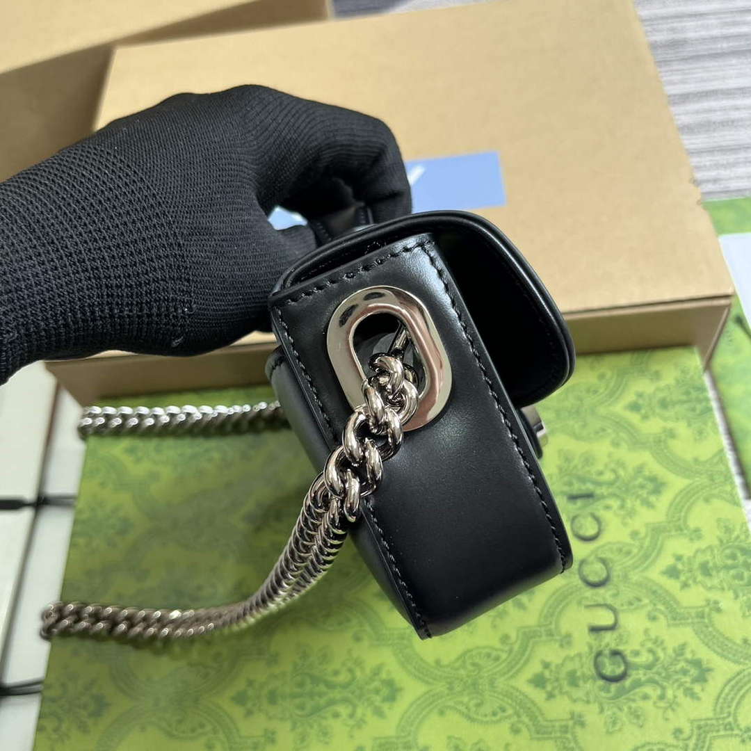 Gucci 760194 Petite GG Super Mini Bag Black - Default Title - View 3