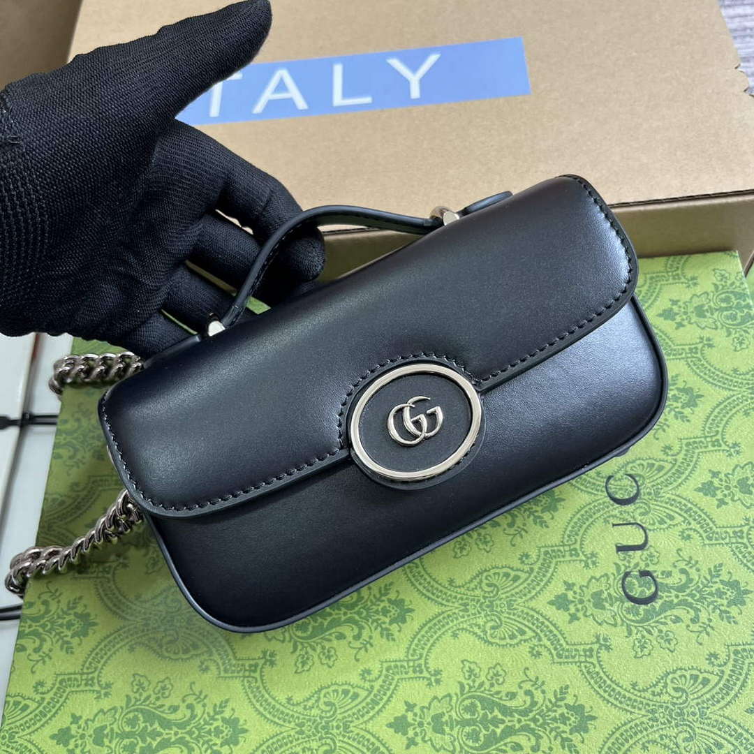 Gucci 760194 Petite GG Super Mini Bag Black - Default Title - View 4