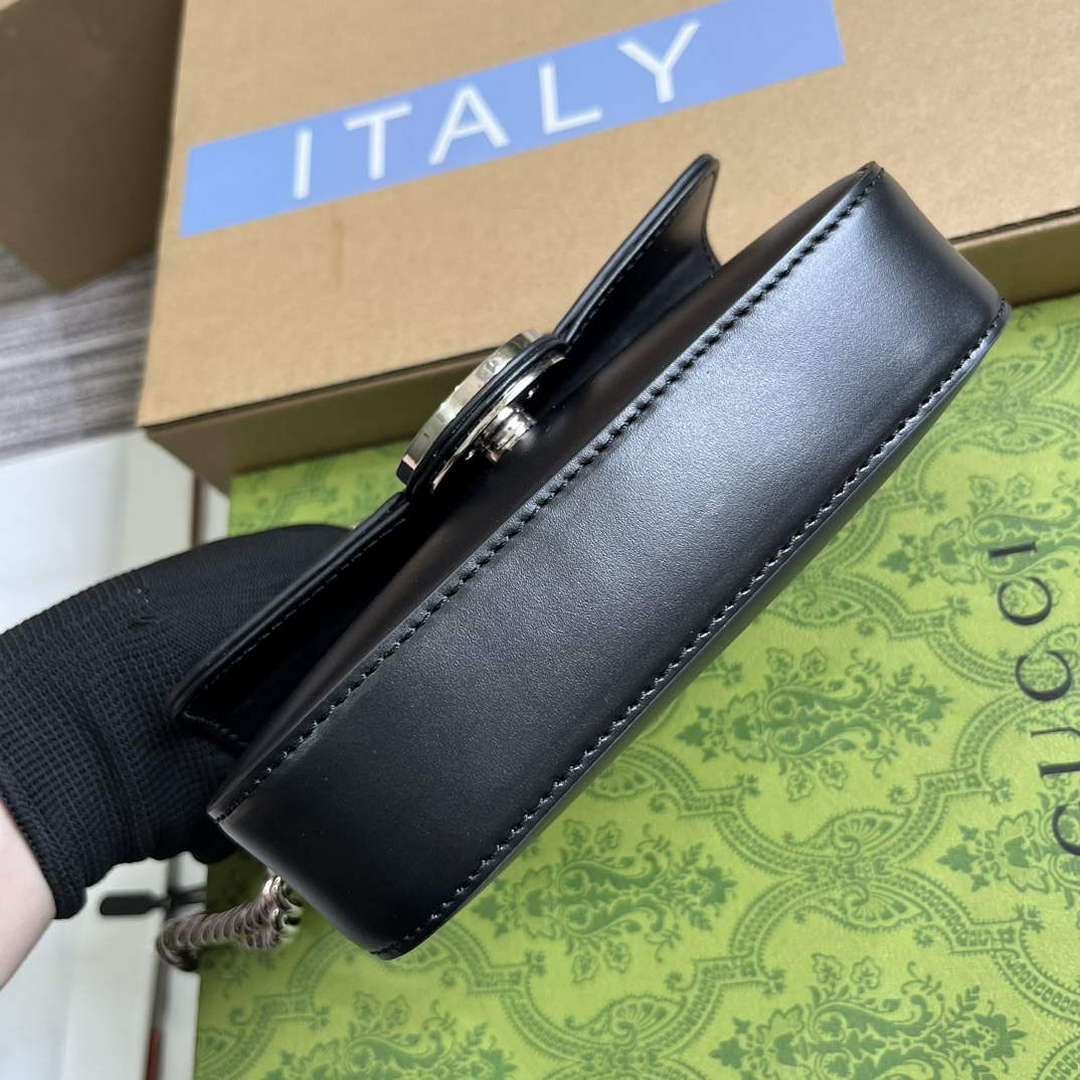 Gucci 760194 Petite GG Super Mini Bag Black - Default Title - View 6