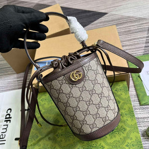 Gucci 760199 Ophidia Mini Bucket Bag Brown - Default Title - View 4