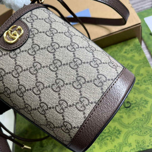 Gucci 760199 Ophidia Mini Bucket Bag Brown - Default Title - View 7