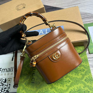 Gucci 760200 Mini Bamboo Shoulder Bag Brown - Default Title - View 4