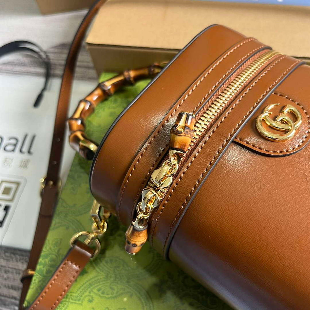 Gucci 760200 Mini Bamboo Shoulder Bag Brown