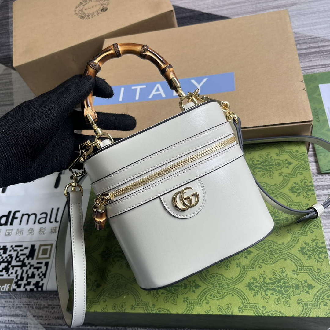 Gucci 760200 Mini Bamboo Shoulder Bag White - Default Title - View 4