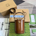 Gucci 760201 Ophidia Mini Bucket Bag Brown - Default Title - View 1