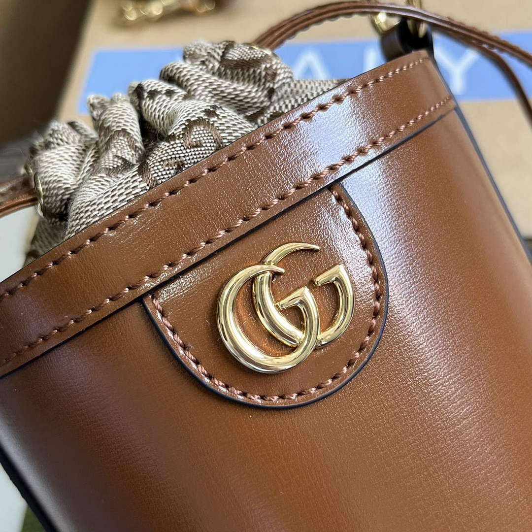 Gucci 760201 Ophidia Mini Bucket Bag Brown - Default Title - View 5