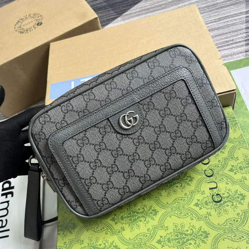 Gucci 760245 Ophidia GG Pouch Bag Grey - Default Title - View 5