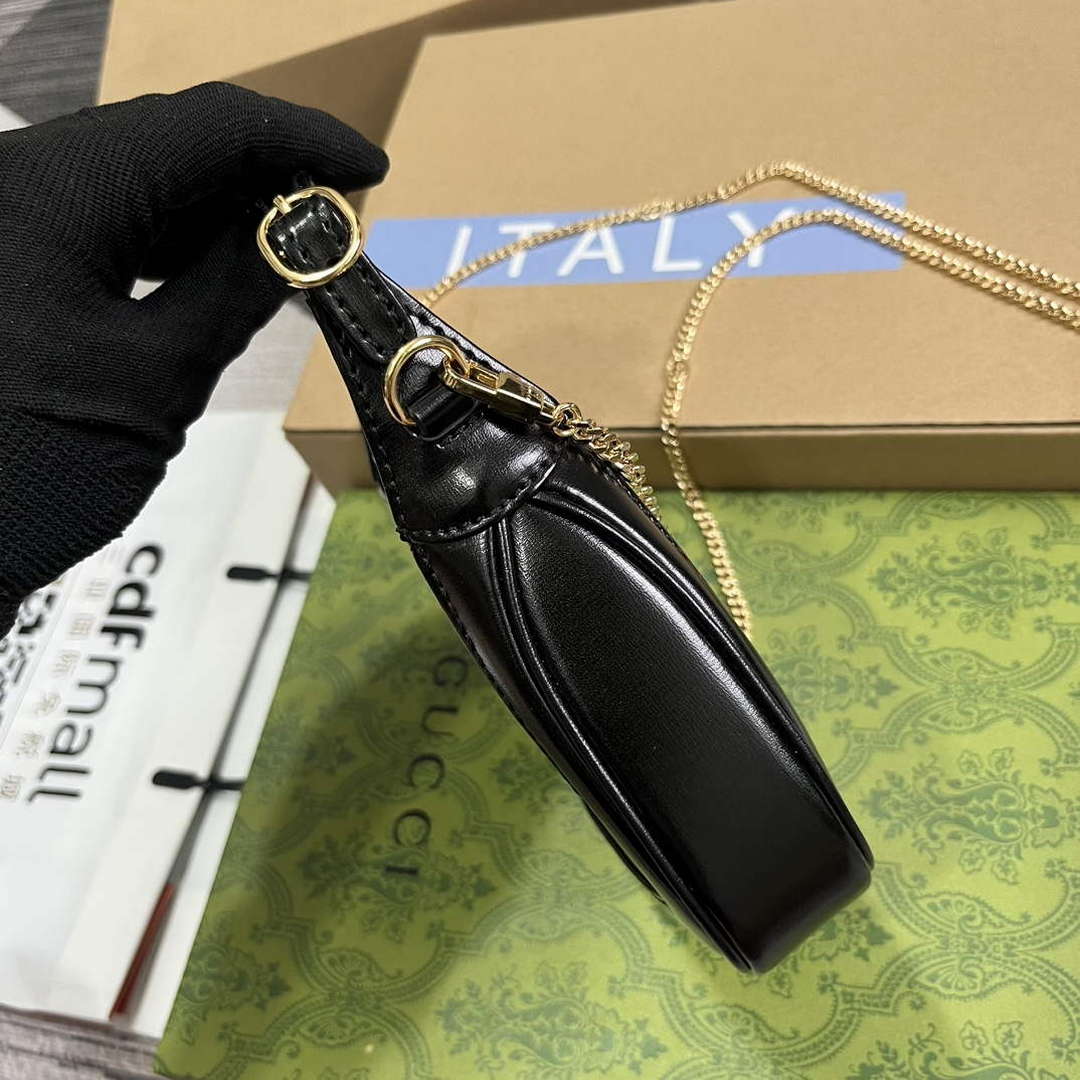 Gucci 760249 Jackie 1961 Super Mini Bag Black