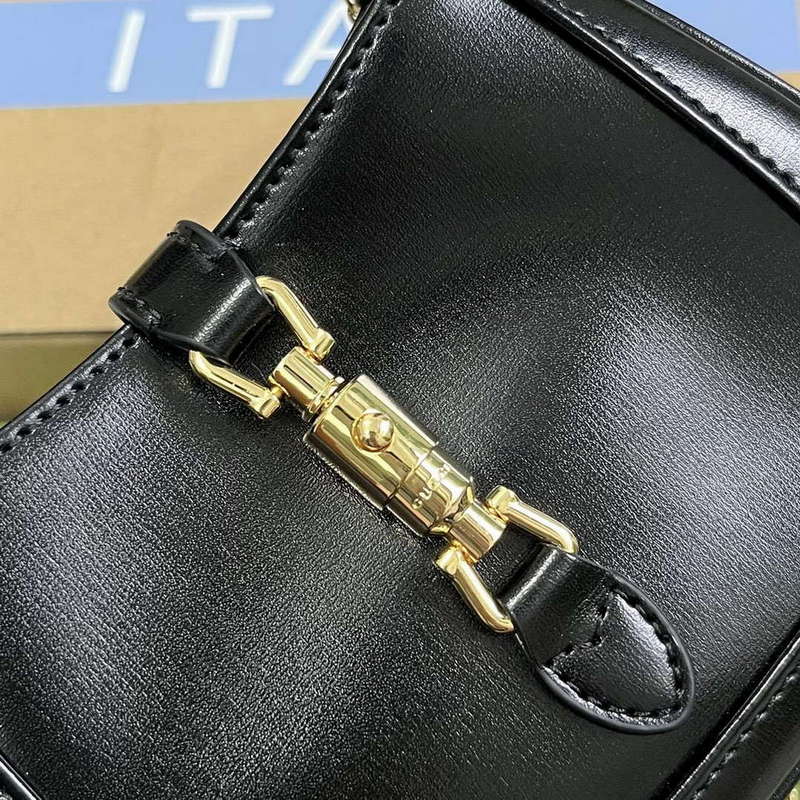 Gucci 760249 Jackie 1961 Super Mini Bag Black
