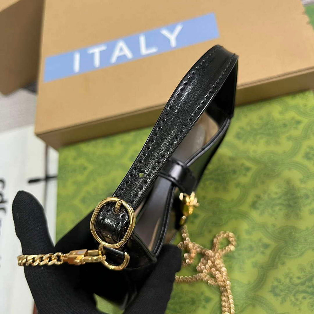 Gucci 760249 Jackie 1961 Super Mini Bag Black