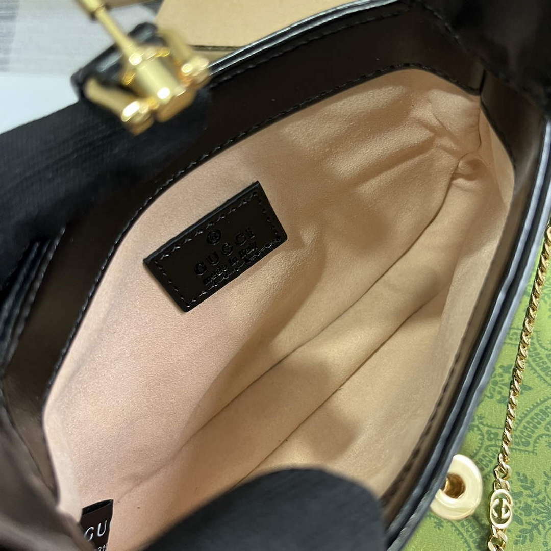 Gucci 760249 Jackie 1961 Super Mini Bag Black