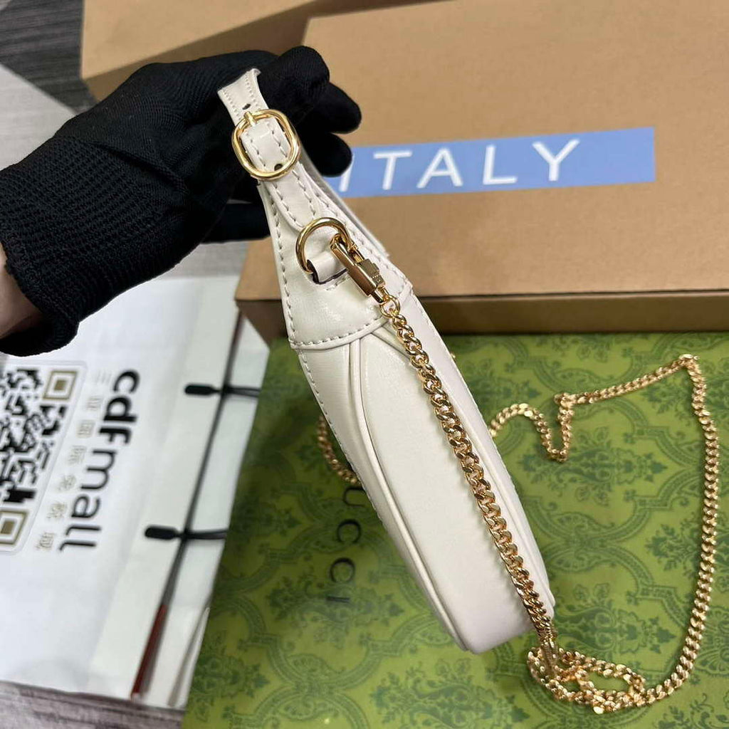 Gucci 760249 Jackie 1961 Super Mini Bag White