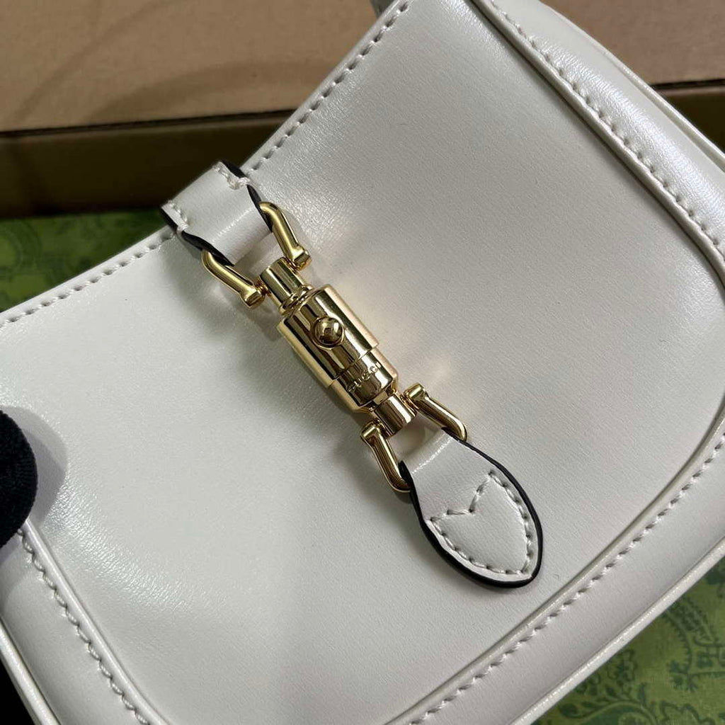 Gucci 760249 Jackie 1961 Super Mini Bag White