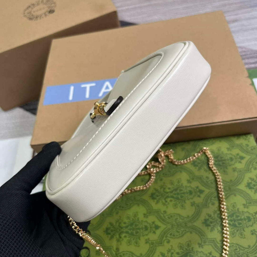 Gucci 760249 Jackie 1961 Super Mini Bag White