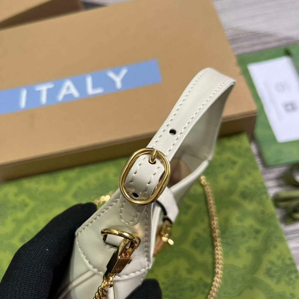 Gucci 760249 Jackie 1961 Super Mini Bag White