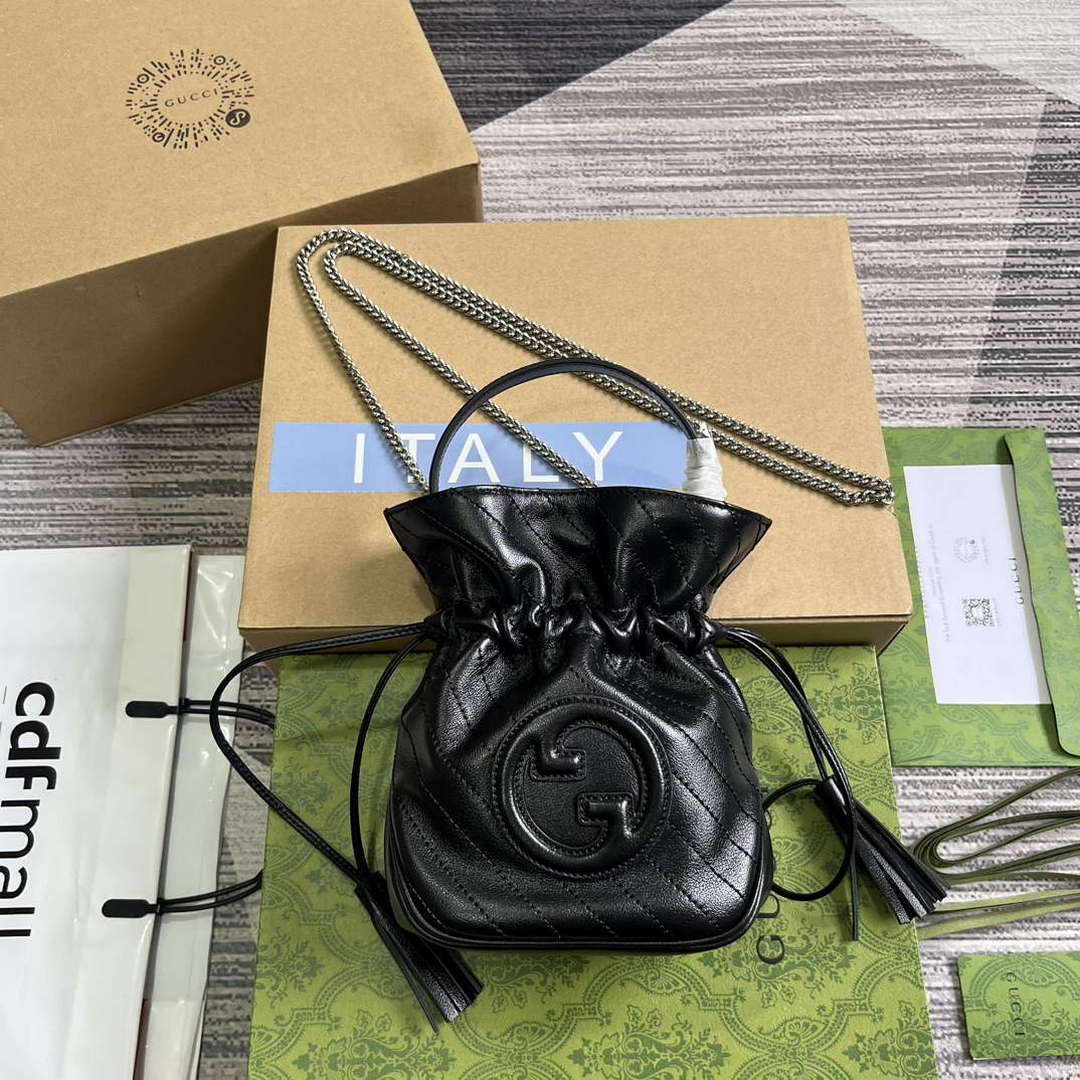 Gucci 760313 Gucci Blondie Mini Bucket Bag Black - Default Title - View 1