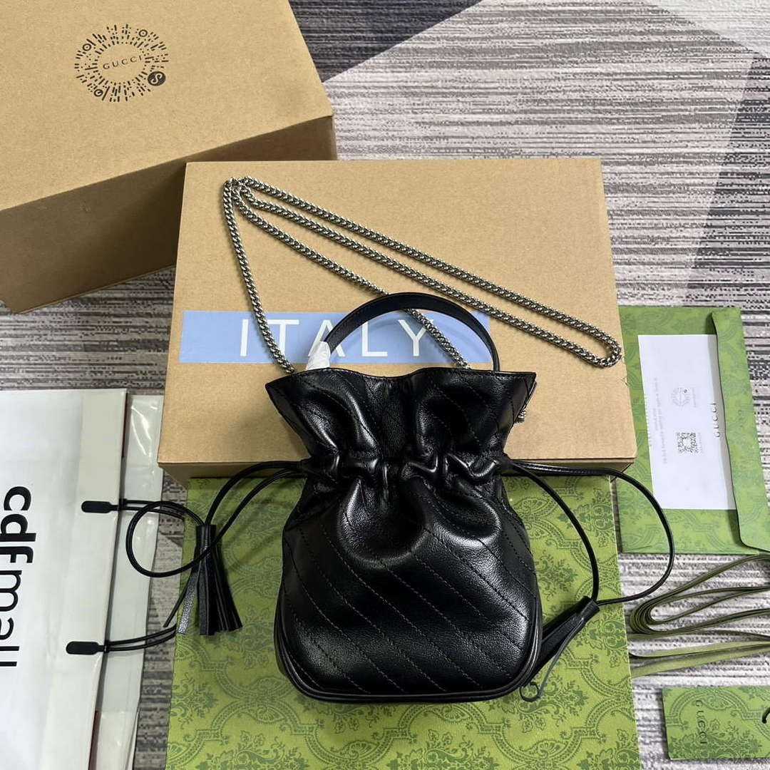 Gucci 760313 Gucci Blondie Mini Bucket Bag Black