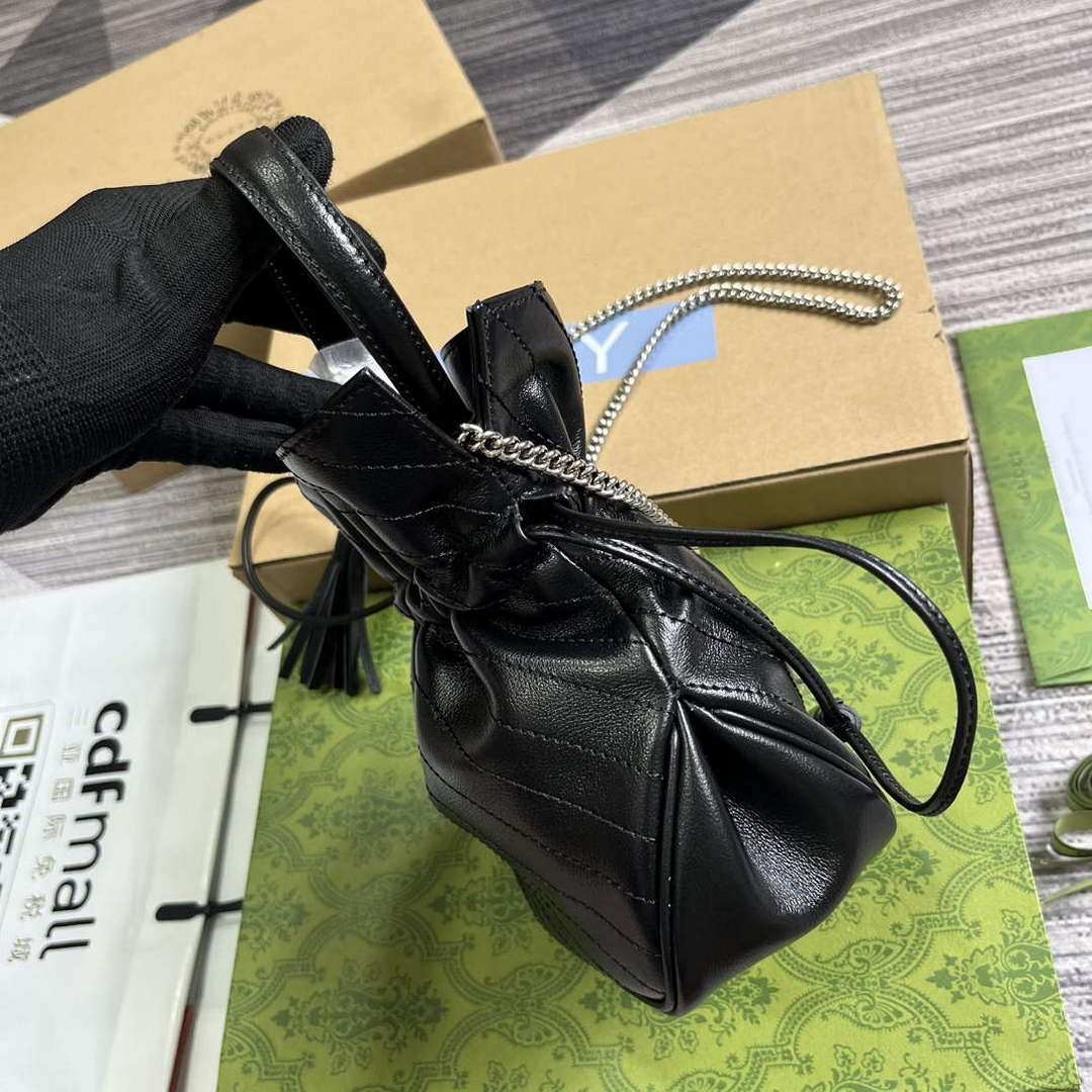 Gucci 760313 Gucci Blondie Mini Bucket Bag Black