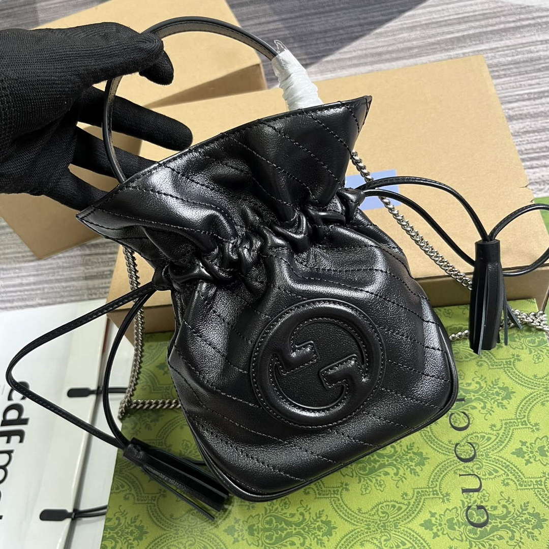 Gucci 760313 Gucci Blondie Mini Bucket Bag Black - Default Title - View 4