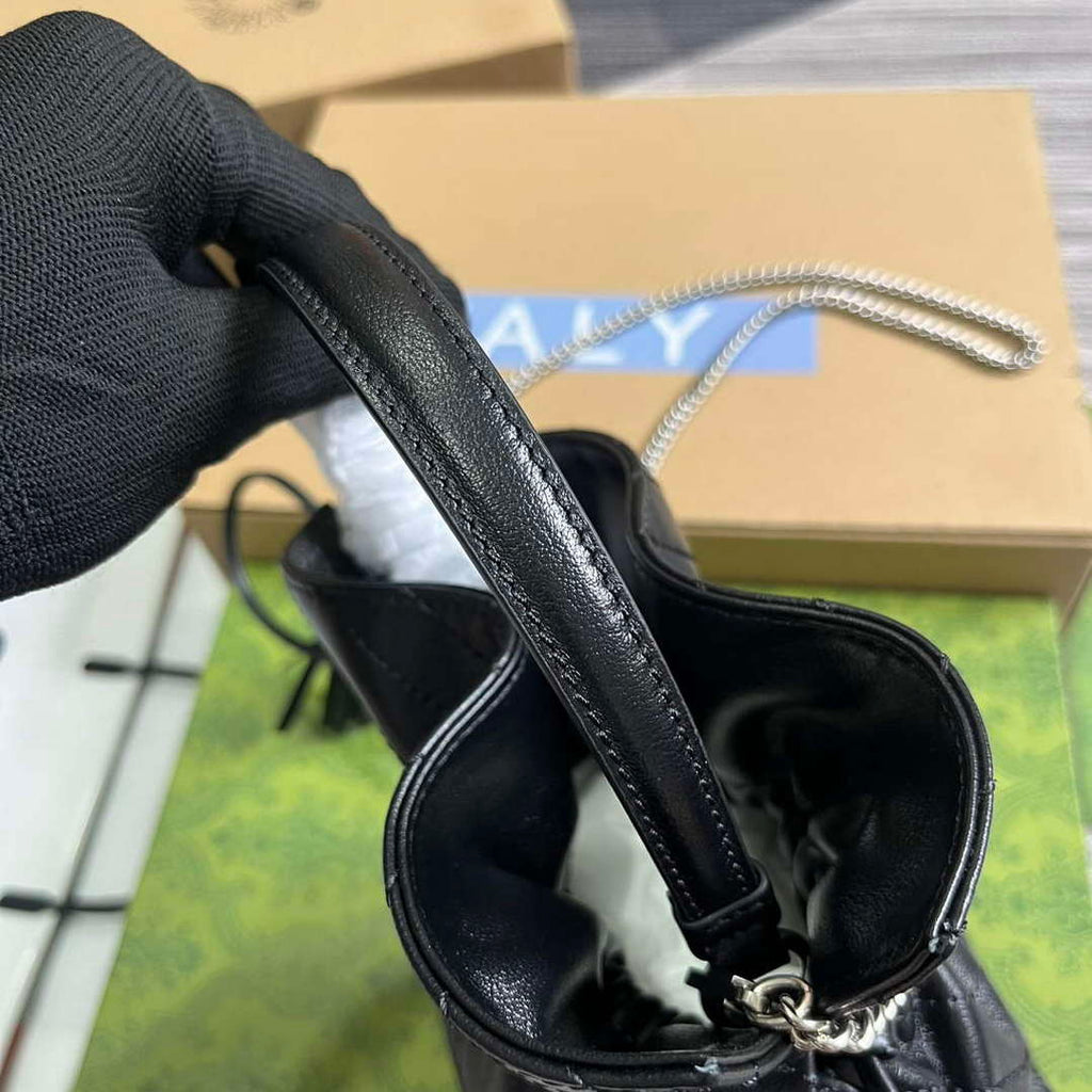 Gucci 760313 Gucci Blondie Mini Bucket Bag Black