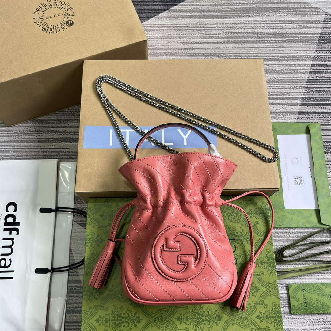 Gucci 760313 Gucci Blondie Mini Bucket Bag Pink - Default Title - View 1