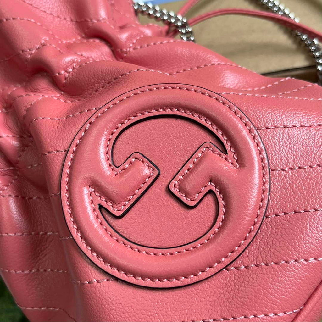 Gucci 760313 Gucci Blondie Mini Bucket Bag Pink