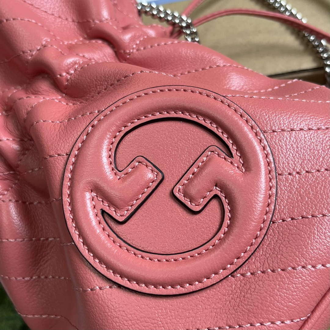 Gucci 760313 Gucci Blondie Mini Bucket Bag Pink