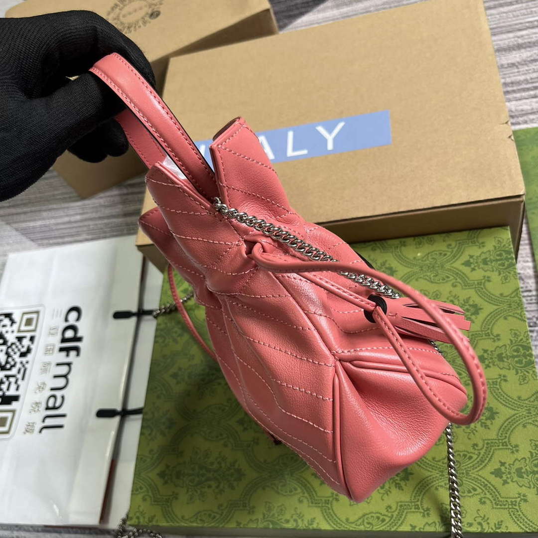 Gucci 760313 Gucci Blondie Mini Bucket Bag Pink